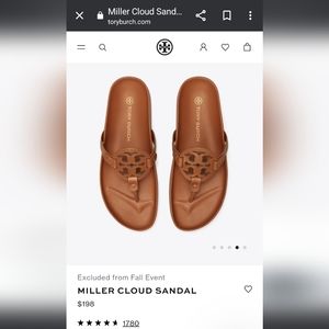 Like new tory burch cloud miller sandals